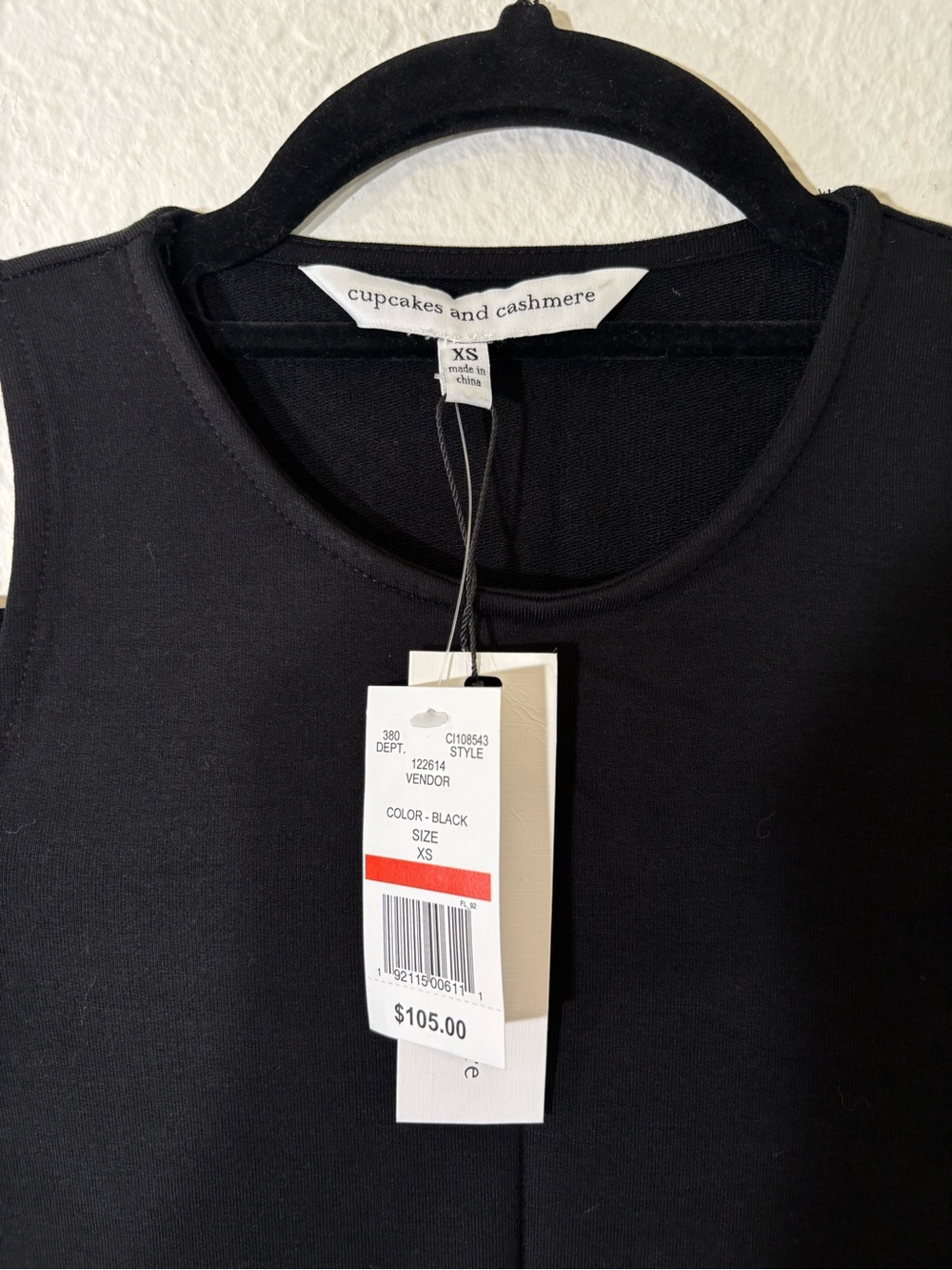 NWT Cupcakes And Cashmere Hyde Cold Shoulder Black Mini Dress Size XS - Picture 5 of 10
